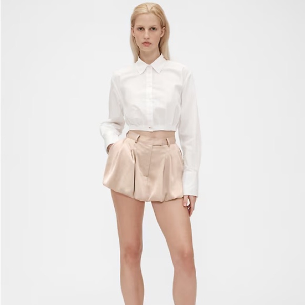 NWOT GapStudio Beige Bubble Mini Skort